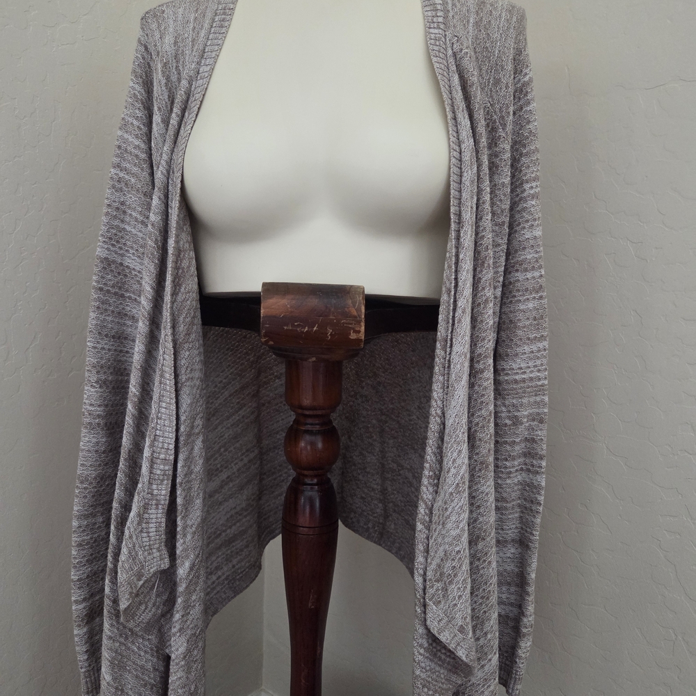 The Limited Heather Tan Open-Front Cardigan